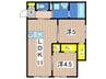 サニーヒルズ戸塚A 2LDKの間取り