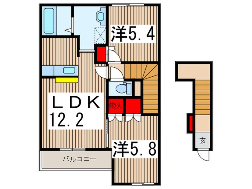間取図 Dモンド