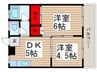 第2中津ビル 2DKの間取り
