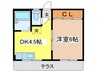 カ－サカサレ 1DKの間取り
