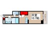 グラシア津田沼Ⅲ 1Rの間取り