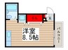 コ－ポ雅 1Rの間取り