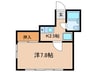 ハイツしの 1Kの間取り