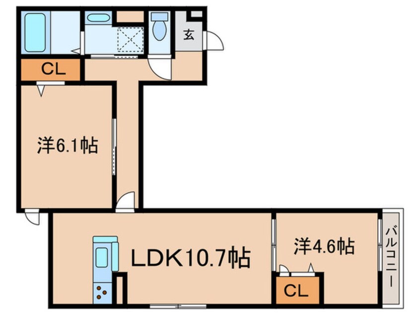 間取図 グラナーデ西大泉
