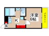 パークアザレア 1Kの間取り