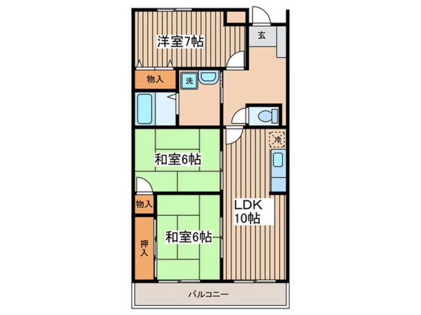 間取図 ヴェルジェ山口