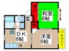 グレンビィ－志津Ｈ 2DKの間取り