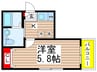 moe-lea 1Kの間取り