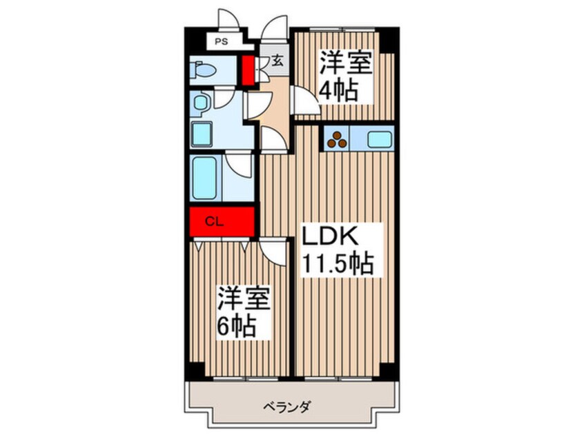 間取図 サンファミリ－徳岡