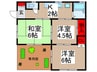 エレガンス貸家 3Kの間取り
