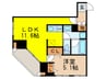 アーバネックス八丁堀 1LDKの間取り