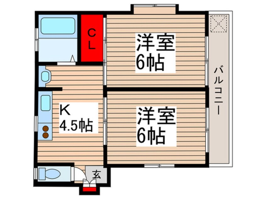 間取図 コーポカナメ