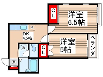 間取図 スト―クハイツ菊谷