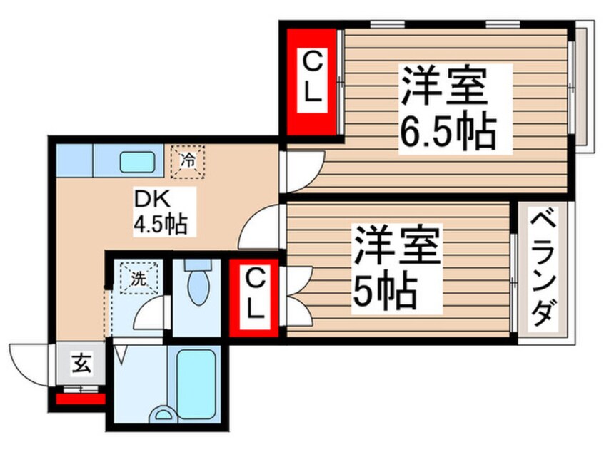 間取図 スト―クハイツ菊谷