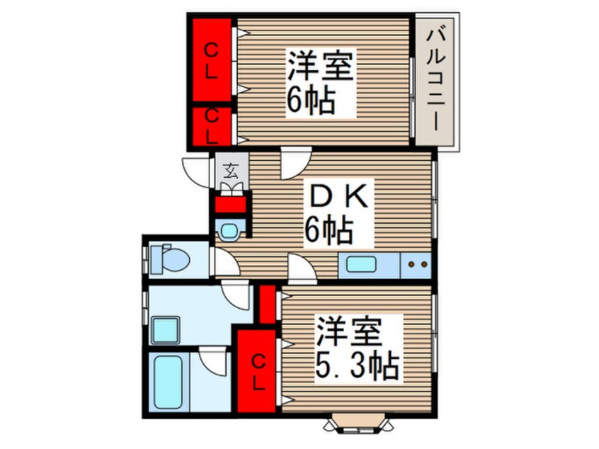 間取図 クレスト清瀬