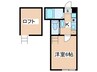 シティハイツⅡ 1Kの間取り