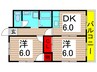 ロイヤルハイム 2DKの間取り