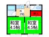 サンハイツ 2Kの間取り