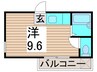 大室ハイツ 1Rの間取り