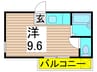 大室ハイツ 1Rの間取り