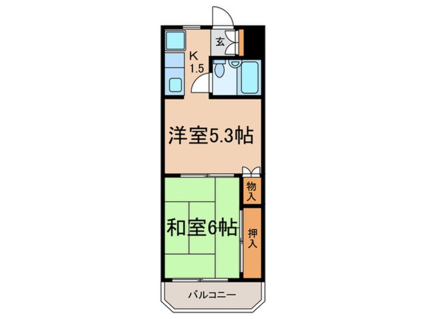 間取図 YKB経堂マンション（202）