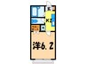 イ－・シティ 1Kの間取り