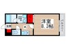 レセットメーﾙあかね 1Kの間取り