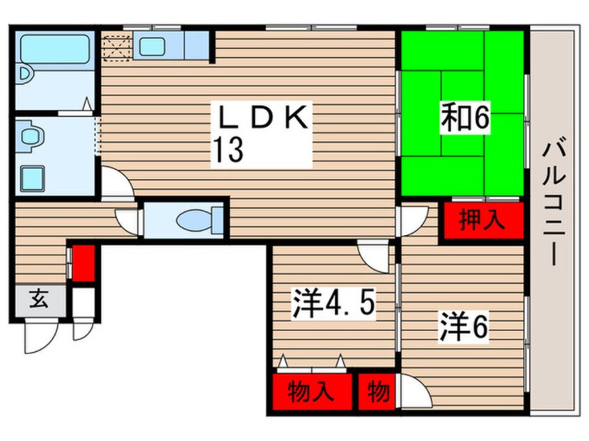 間取図 稲毛クレスト