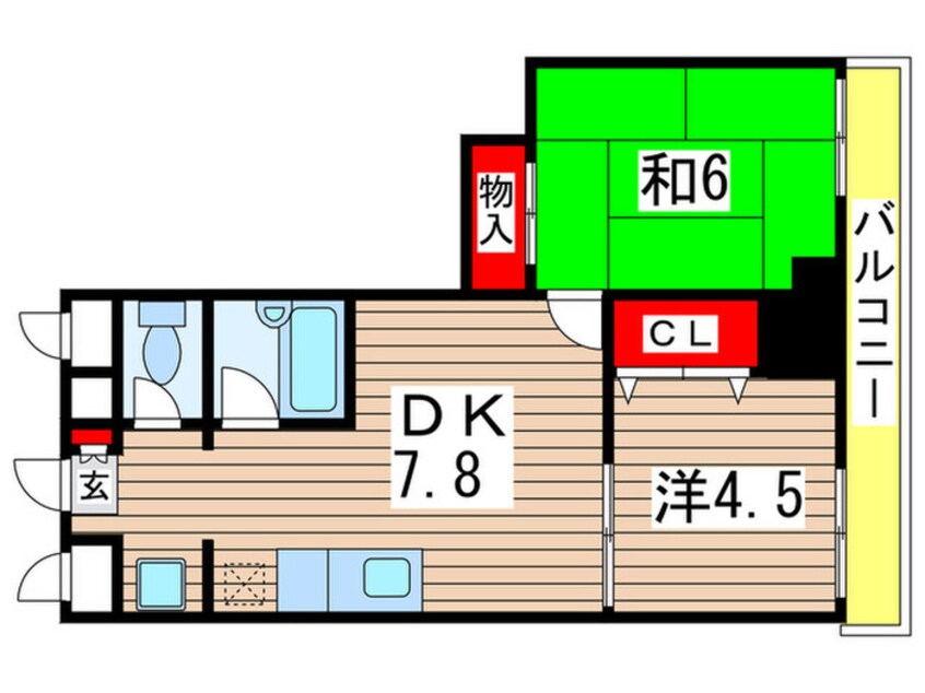 間取図 稲毛クレスト