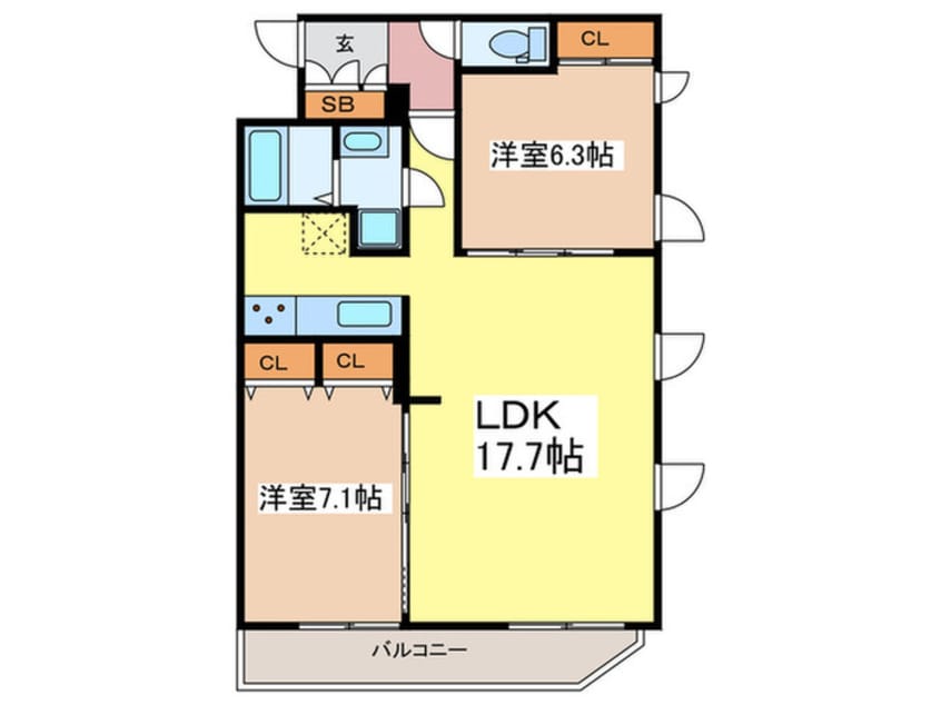 間取図 メゾン・メルヴェイユ
