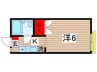 さくらヴィレッジ国立 1Kの間取り