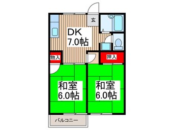 間取図 ビューハイツ滝