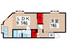 伊藤ビル 1LDKの間取り