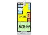 シルバーハイム 1DKの間取り