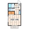 コリーヌ上町 1Kの間取り
