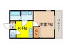 シュガーハイム目白台 1Kの間取り