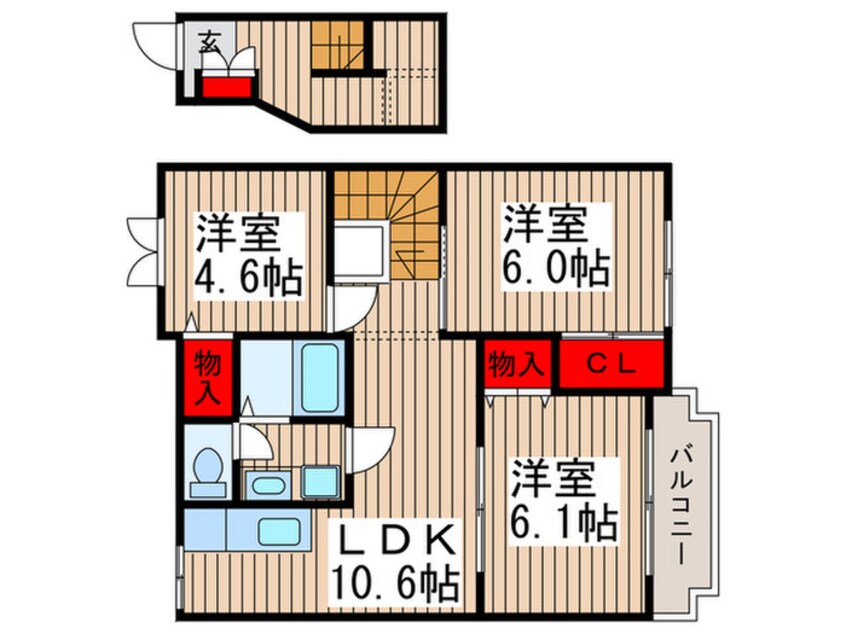 間取図 ニュ－・ポワ－ル・メゾンⅠ番館