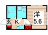 ｅｌｌｉｅ梅島 1Kの間取り