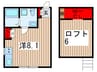 プリマ蒼 1Rの間取り