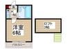 ノアメゾン戸田 1Kの間取り