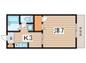 ｵｰﾛﾗﾊﾟﾚｽ美都 1Kの間取り
