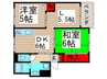 第４ラフィ－ネ 2LDKの間取り