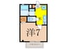 カ－サＫＧ 1Kの間取り