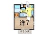 カ－サＫＧ 1Kの間取り