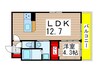ファビュラス・インセプション 1LDKの間取り
