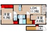 チャーム・ツートンC 2LDKの間取り