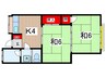 橘ハイツ 2Kの間取り
