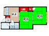 橘ハイツ 2Kの間取り