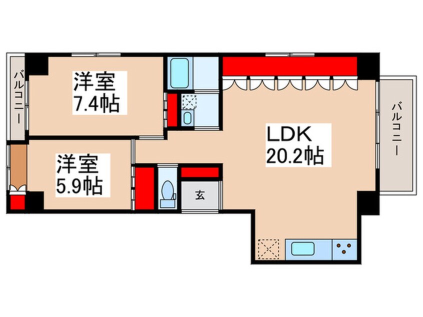 間取図 クレアトーレ日暮里