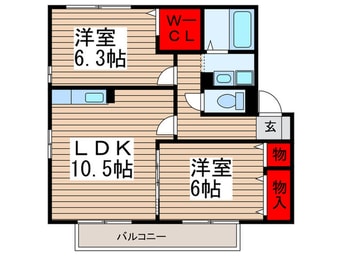 間取図 ヴィラ・メルベーユⅡ